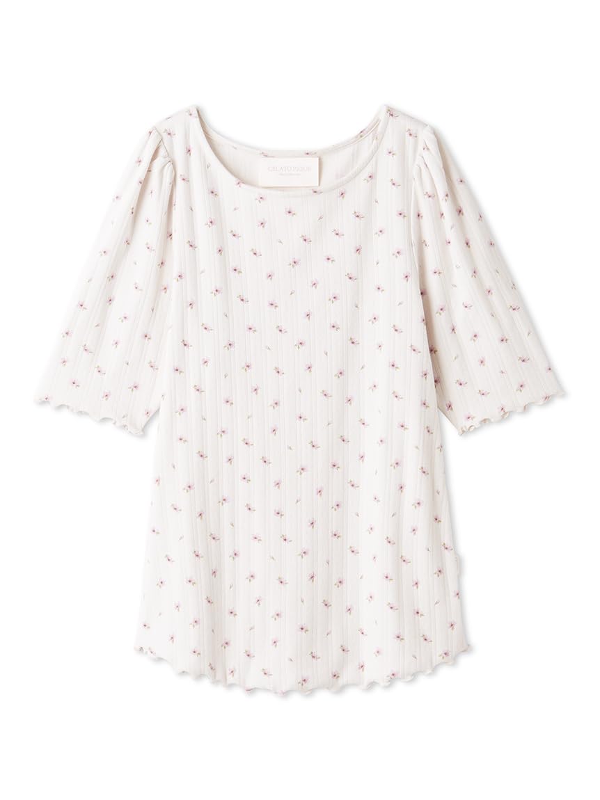 Amazon | [ジェラート ピケ] Spring さくら柄針抜きTシャツ